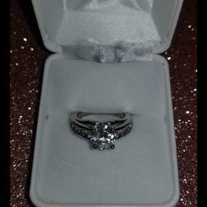 Cubic zirconia engagement ring